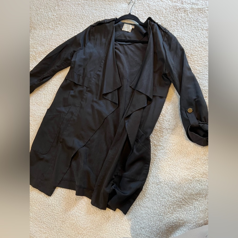 Black Draped Cardigan